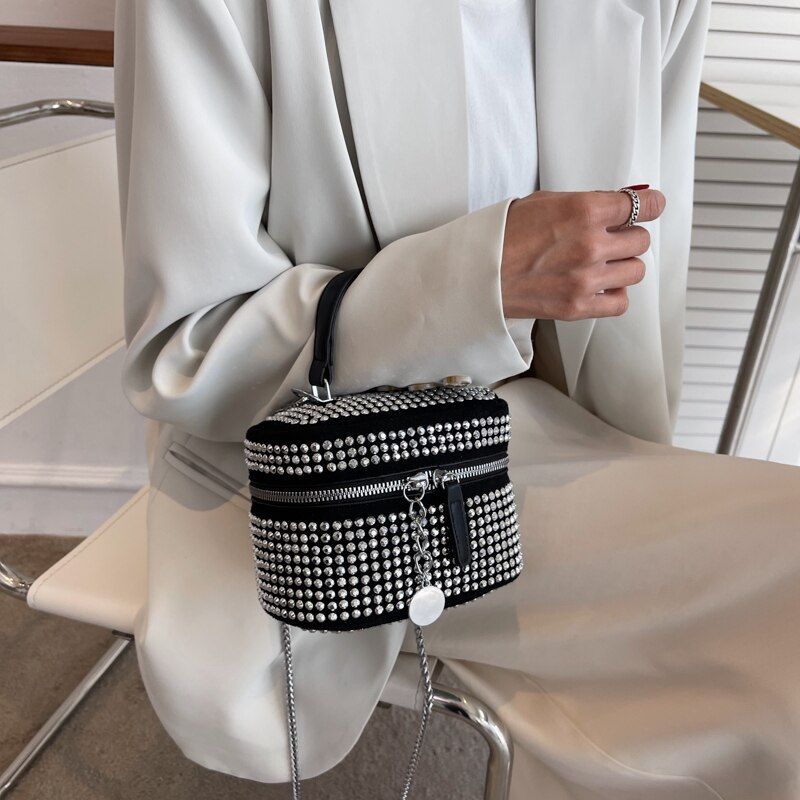Raibel Luksusowe Mini Torebki Damskie Typu Crossbody - Mały Srebrny