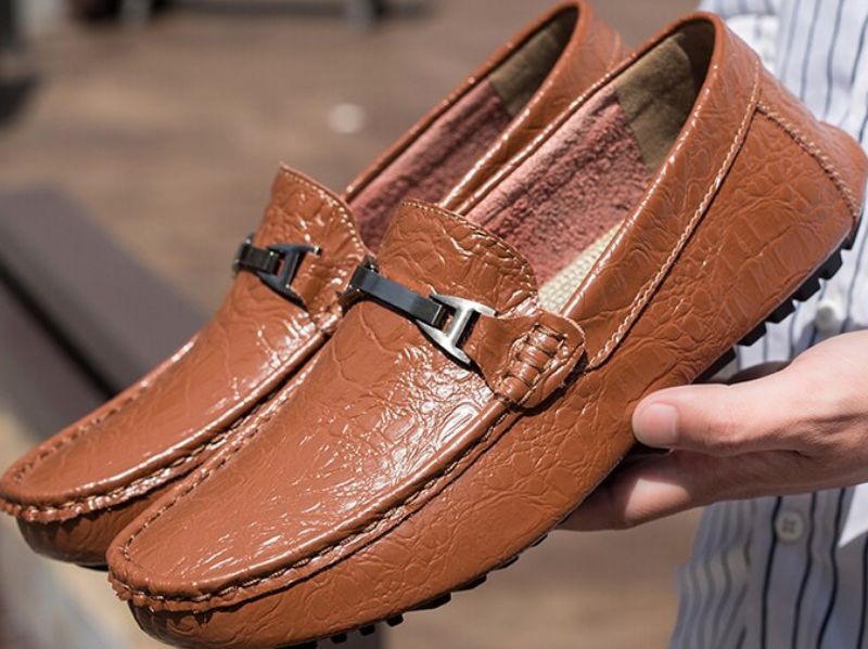 Ramiro Męskie Mokasyny Casualowe Buty - Niebieski