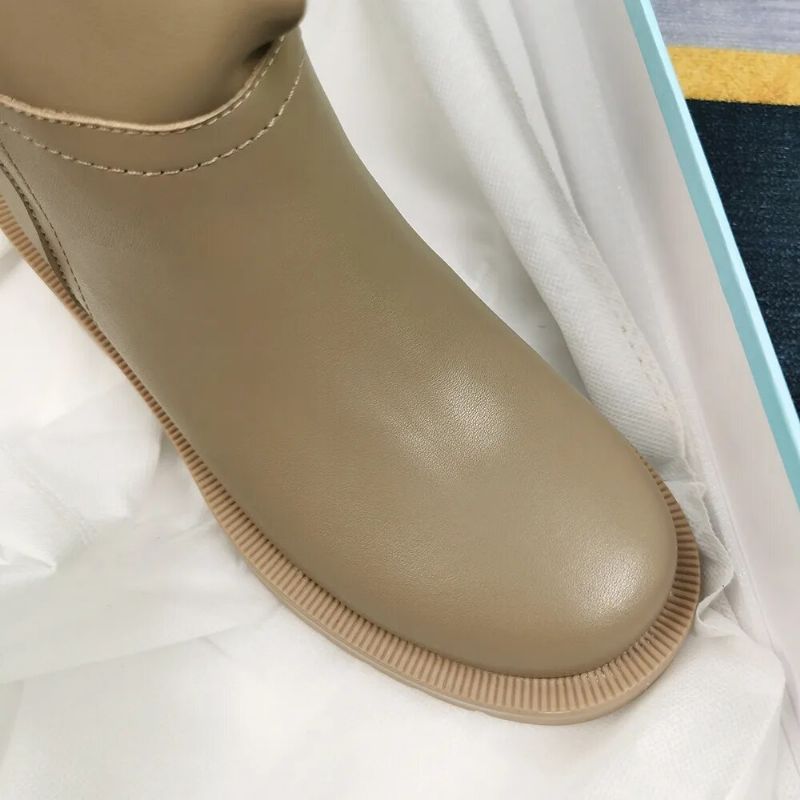 Randy Damskie Buty Za Kolano - Morelowy Bez Futra