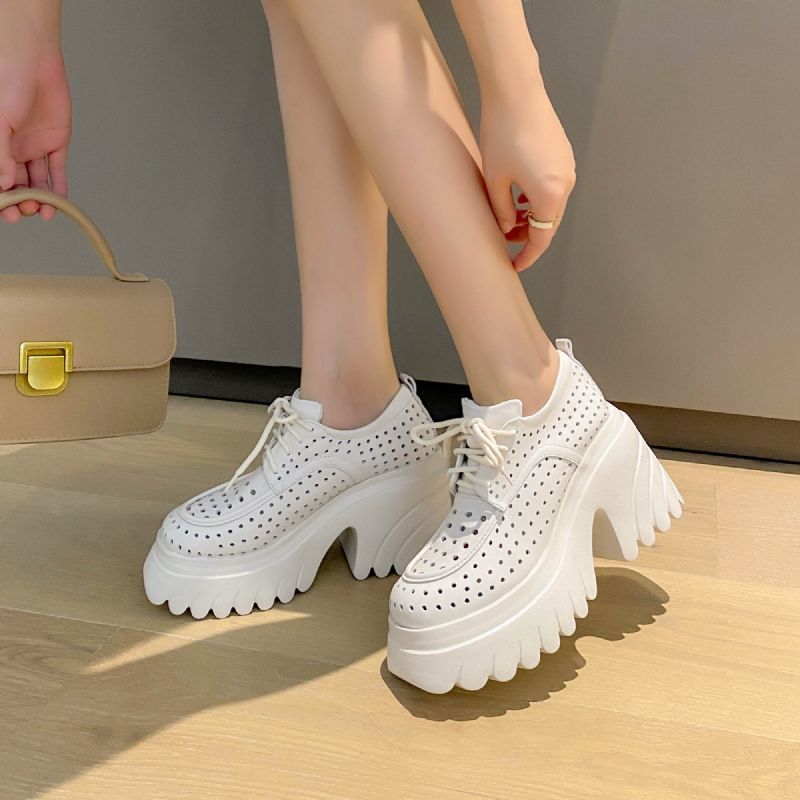 Ranya Damskie Oddychające Buty Na Platformie - Żółty