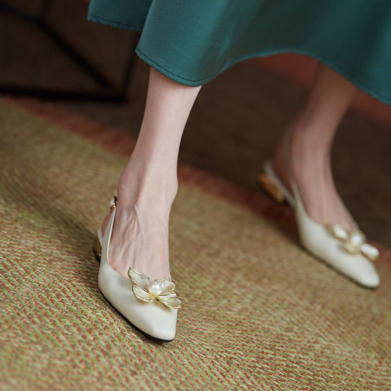 Reina Damskie Czółenka Z Paskiem Na Pięcie - Żółty