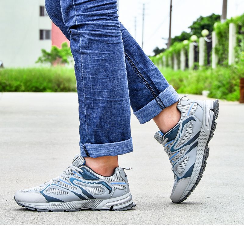 Renzo Męskie Buty Do Biegania - Srebrny