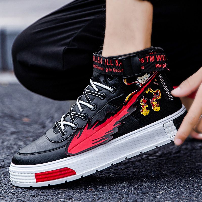 Rhinestone Męskie Buty Na Deskorolkę - Biały