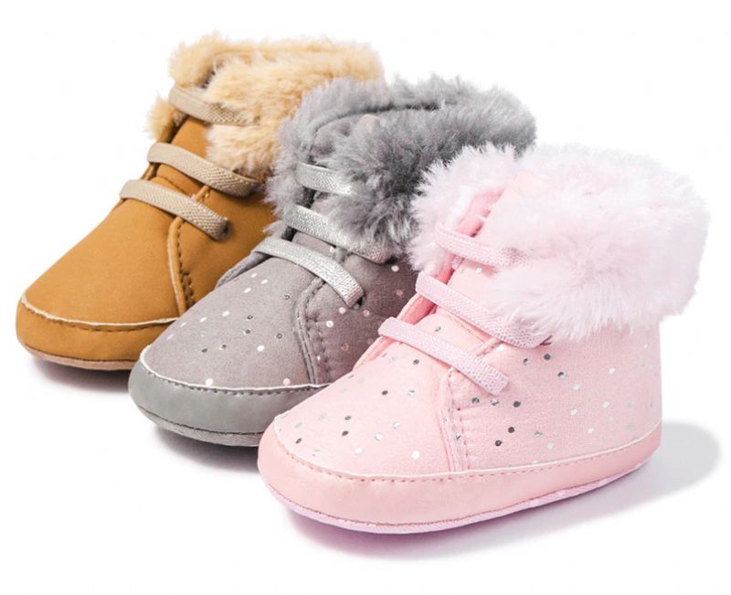 Rhona Dziecięce Buty Śnieżne - Różowe futro