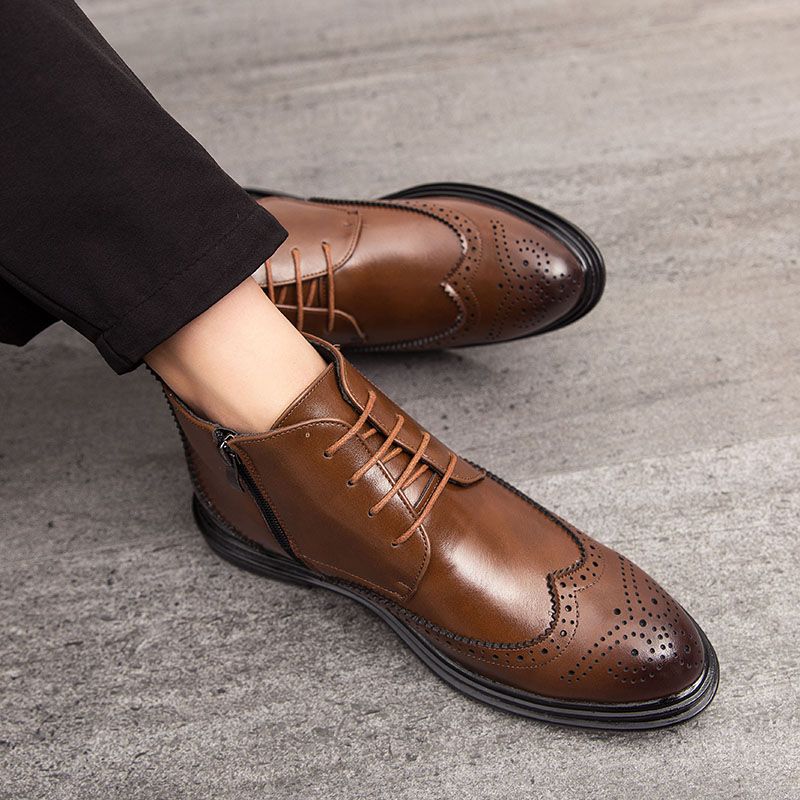 Ribes Męskie Buty Chukka - Kawa