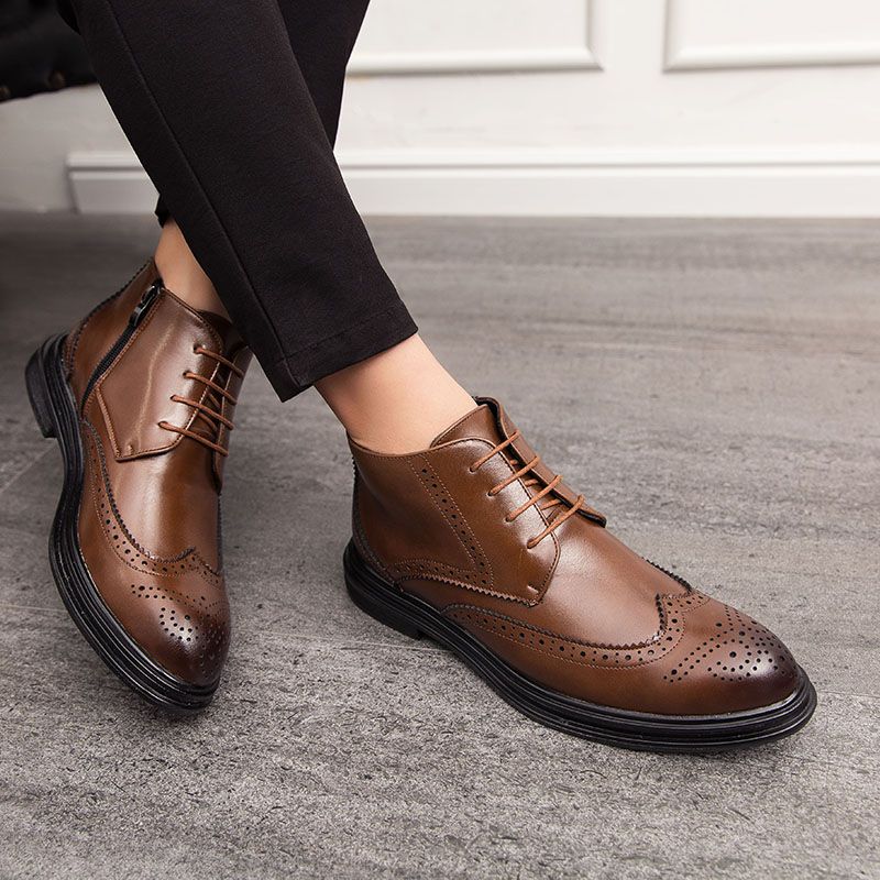 Ribes Męskie Buty Chukka - Kawa