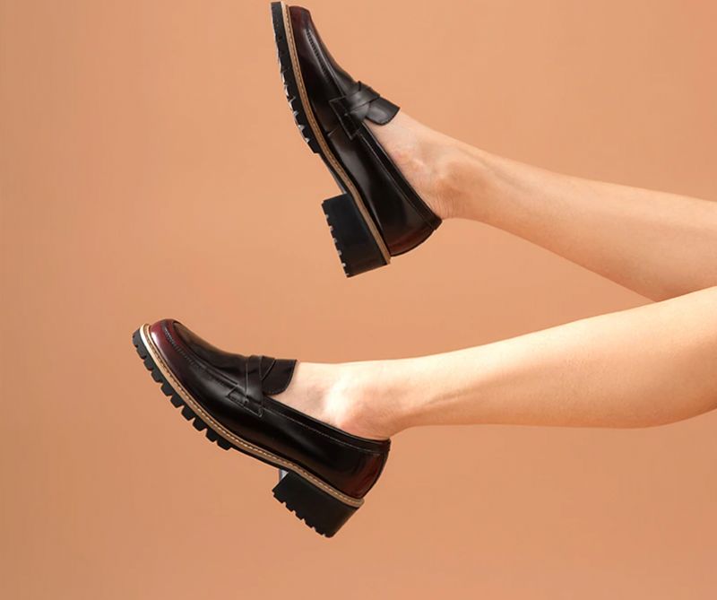 Ricci Damskie Buty Typu Oxford Ze Skóry - Czarny