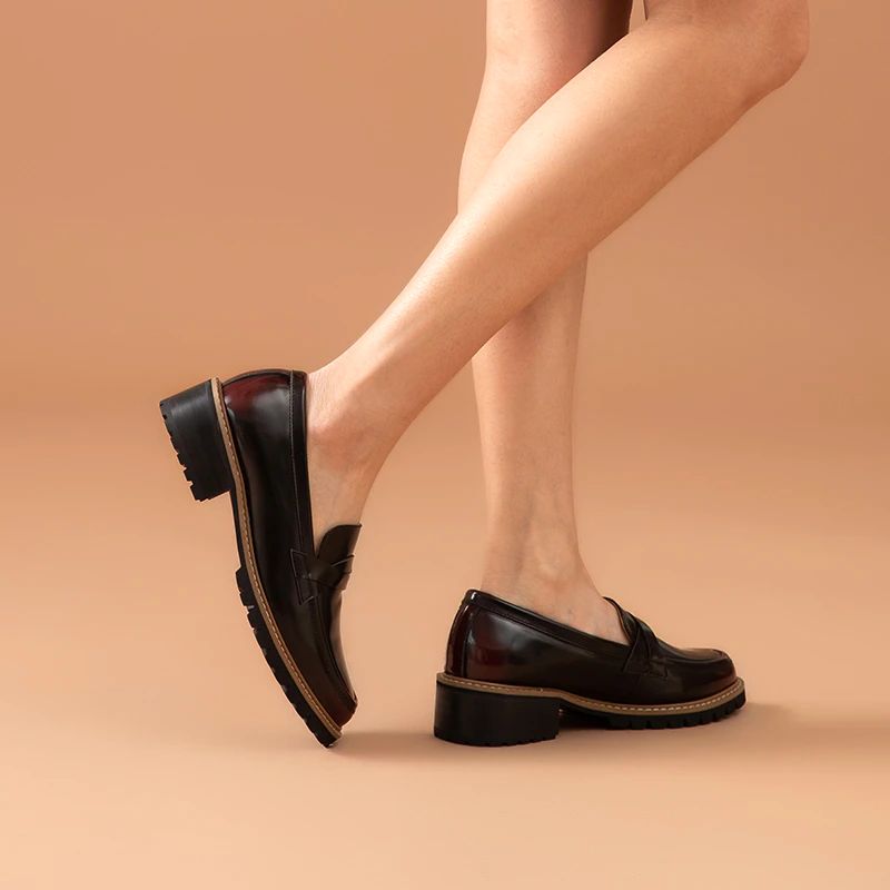 Ricci Damskie Buty Typu Oxford Ze Skóry - Czarny