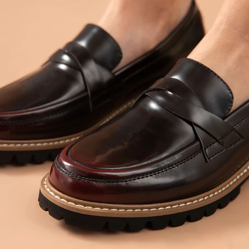 Ricci Damskie Buty Typu Oxford Ze Skóry - Czarny
