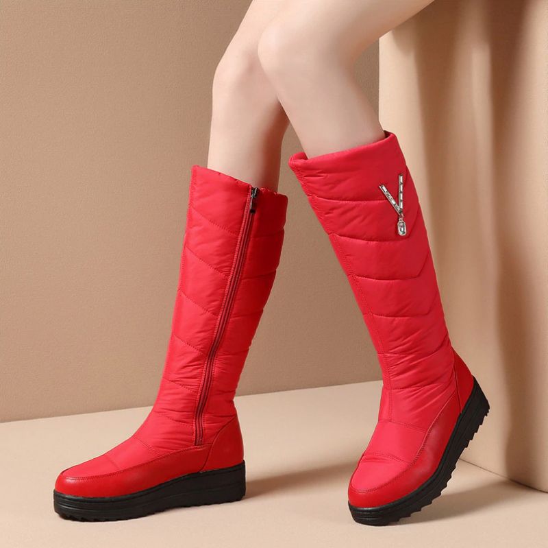 Rikki Damskie Buty Śnieżne Do Kolan - Niebieski