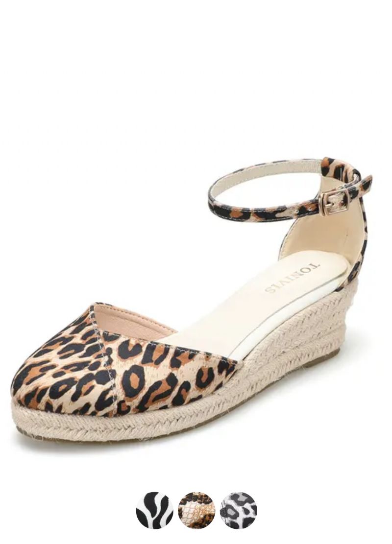 Rita Damskie Letnie Koturny Z Espadrylami