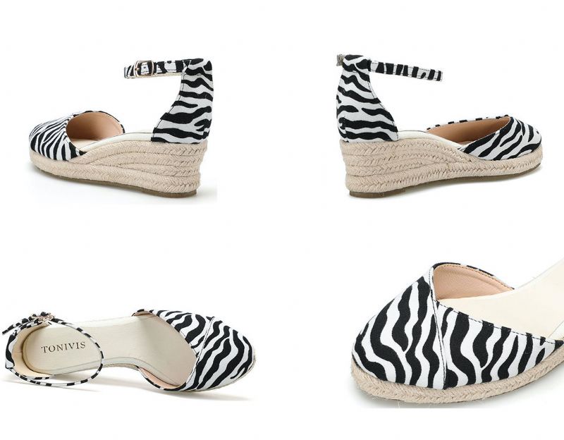 Rita Damskie Letnie Koturny Z Espadrylami - Brązowy