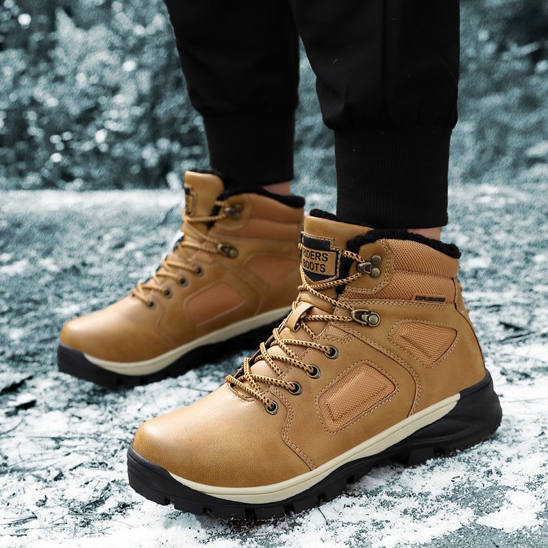 Riyadh Męskie Buty Zimowe - Kawa Futro