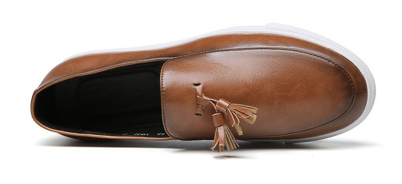 Romero Męskie Mokasyny Casualowe Buty - Brązowy