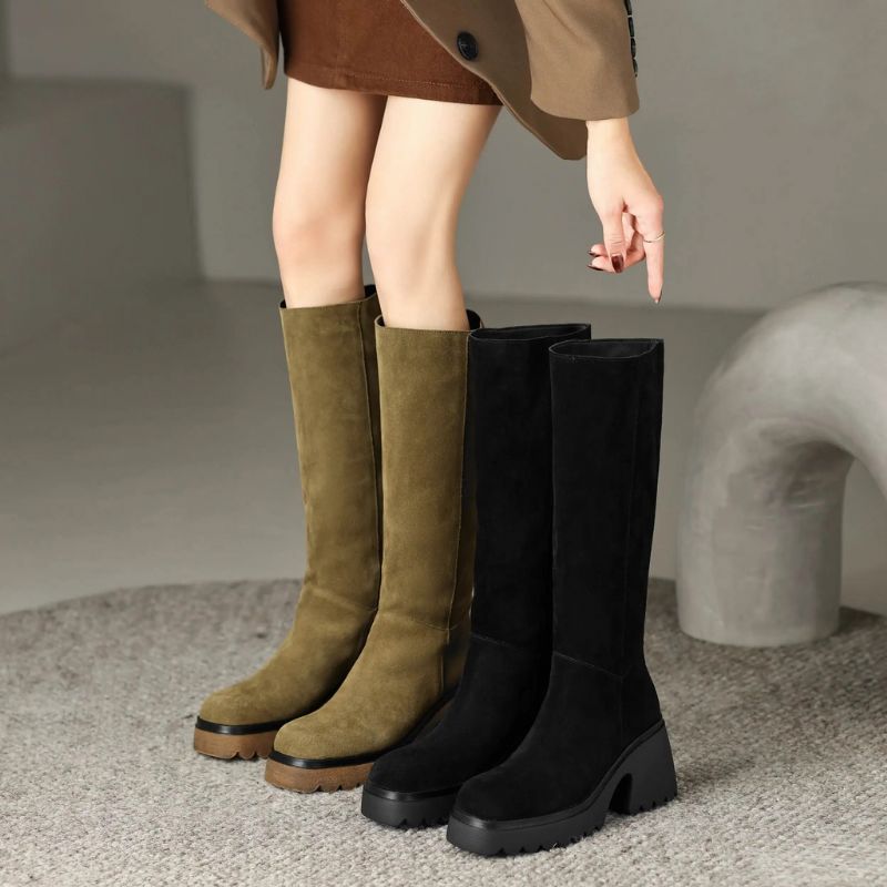 Romina Damskie Długie Buty - Zielony