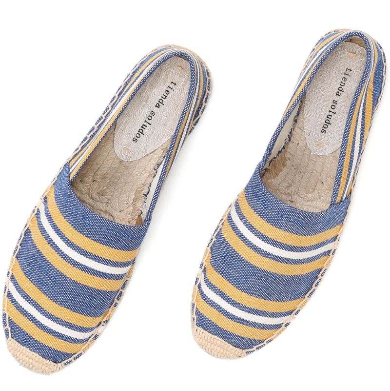 Romina Damskie Płaskie Espadryle Casualowe - Żółty