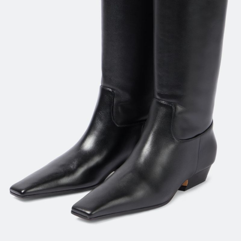 Rosario Damskie Buty Do Kolan Na Średnim Obcasie - Czarny