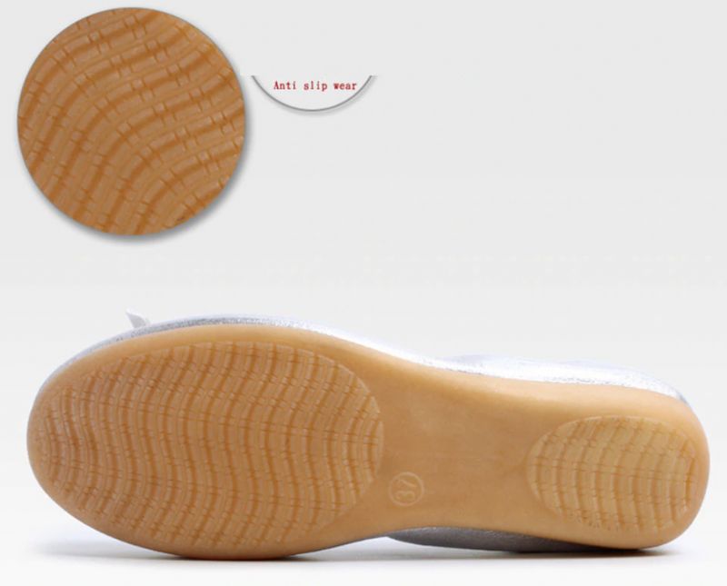Rosario Damskie Płaskie Buty - Złoty