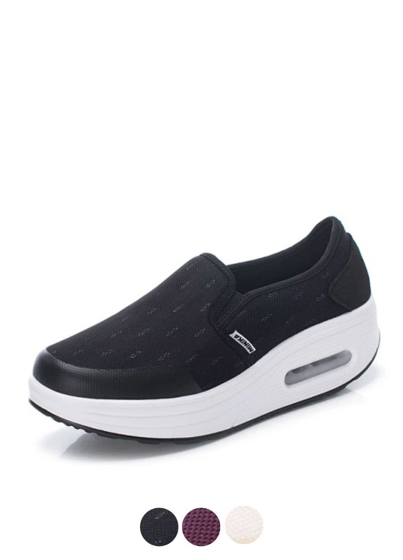 Rosaura Damskie Buty Platformowe Wsuwane Czarne