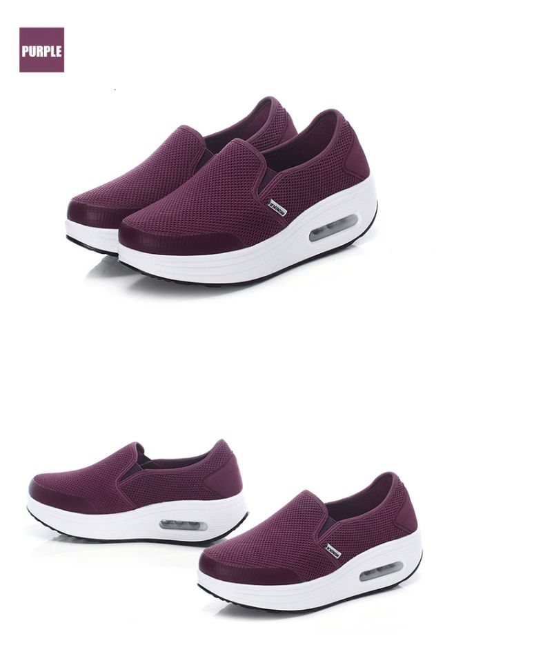 Rosaura Damskie Buty Platformowe Wsuwane Czarne - Czarny