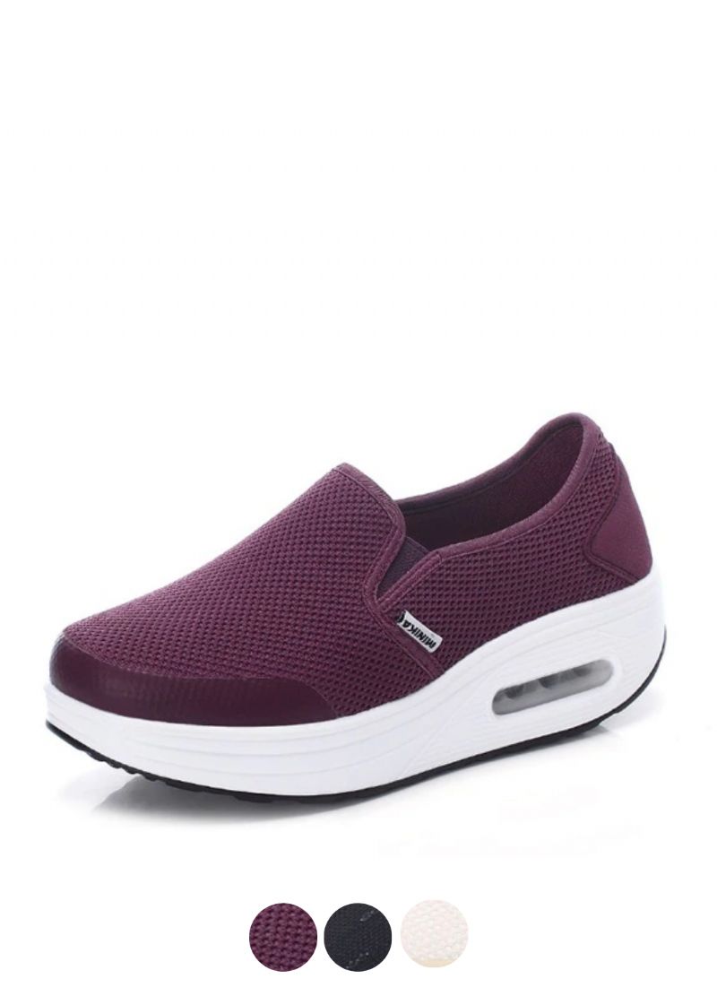 Rosaura Damskie Buty Platformowe Wsuwane Czarne