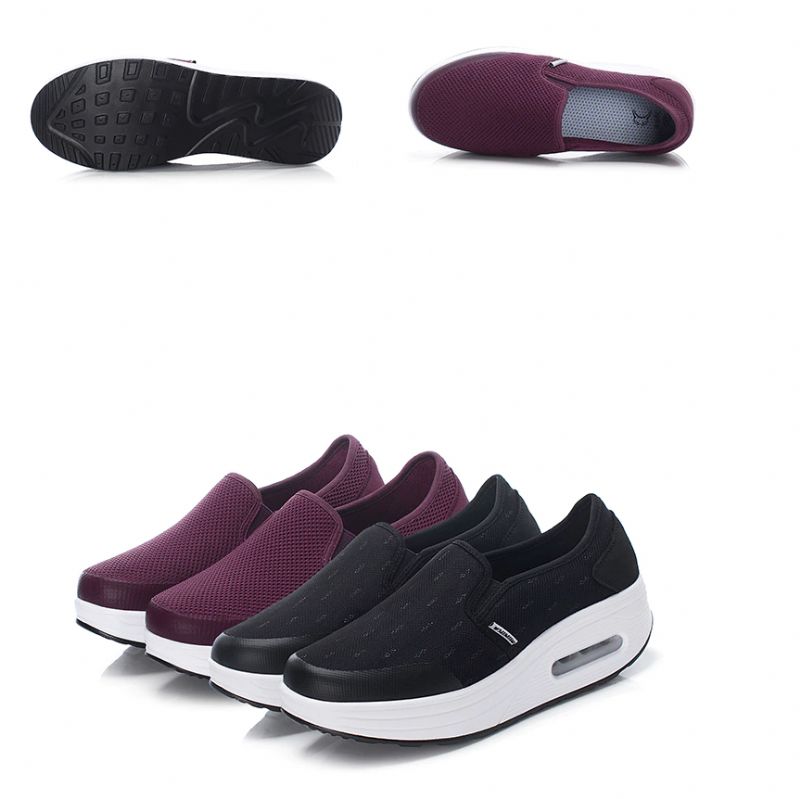 Rosaura Damskie Buty Platformowe Wsuwane Czarne - Fioletowy