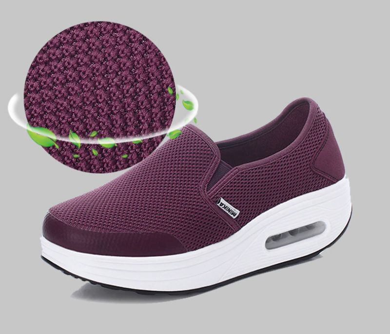Rosaura Damskie Buty Platformowe Wsuwane Czarne - Fioletowy