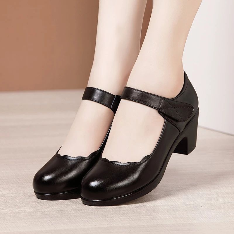 Rossy Damskie Buty Na Platformie - Czarny