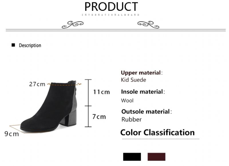 Rowina Buty Do Kostek - Wino czerwone