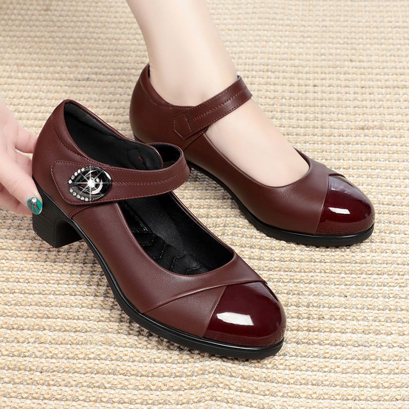 Rubby Damskie Buty Na Obcasie - Czerwony