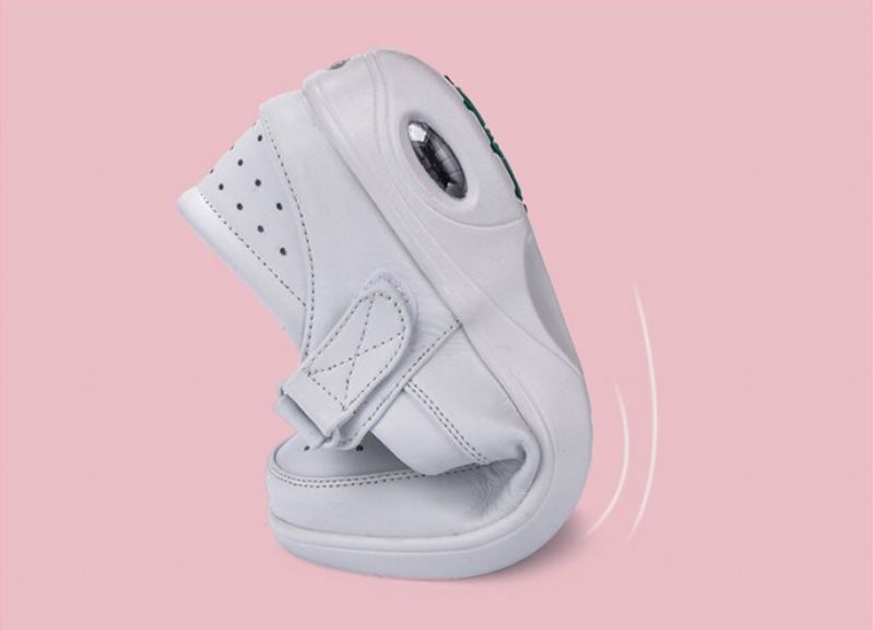 Ruth Damskie Oddychające Buty Pielęgniarskie Na Platformie - Biały Pusty