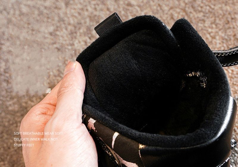 Ruzzo Chłopięce Buty Śniegowe - Czarny Futro