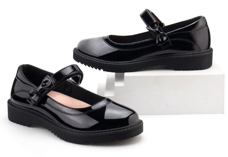 Sabrina Dziewczęce Płaskie Buty - Czarny