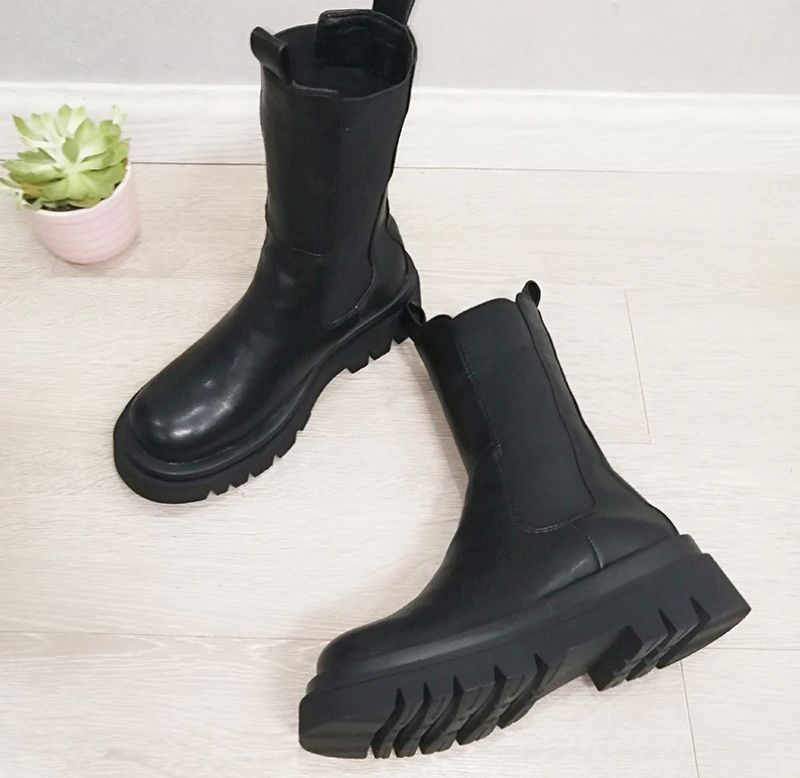 Saez Damskie Buty Do Połowy Łydki - Biały bez aksamitu