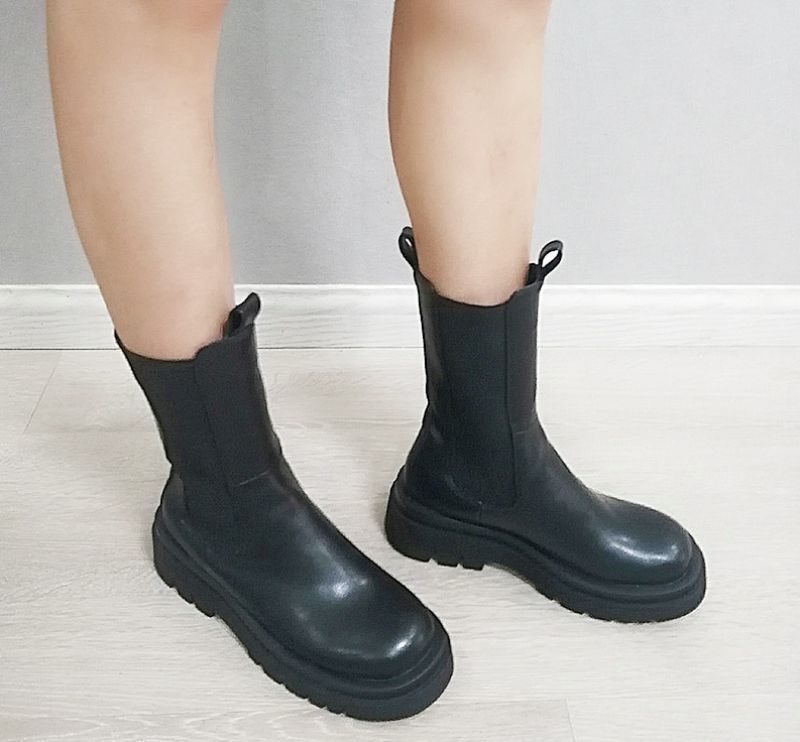 Saez Damskie Buty Do Połowy Łydki - Biały bez aksamitu