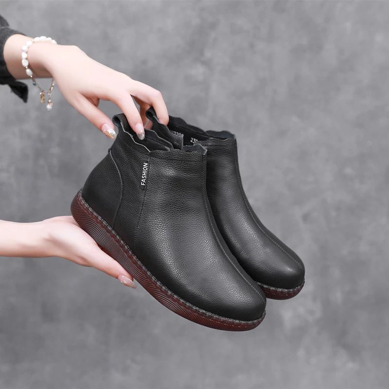 Sally Damskie Buty - Czarne futro