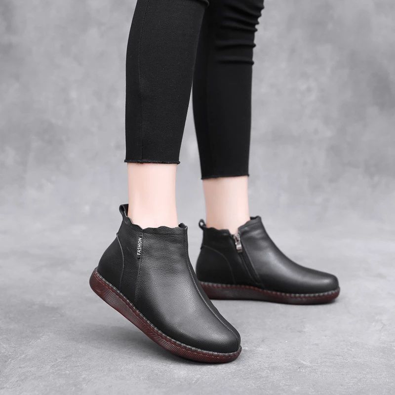 Sally Damskie Buty - Czarne futro