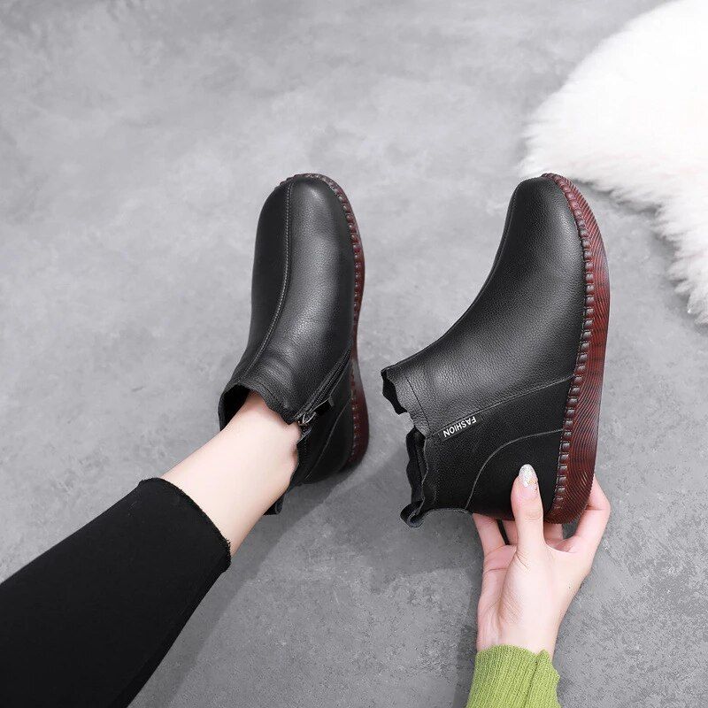 Sally Damskie Buty - Czarne futro
