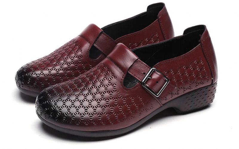 Salma Damskie Płaskie Buty Wsuwane - Czarny