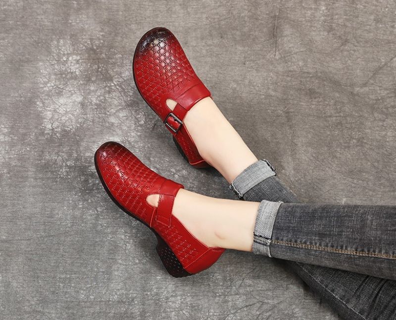 Salma Damskie Płaskie Buty Wsuwane - Czarny