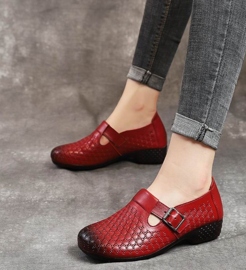 Salma Damskie Płaskie Buty Wsuwane - Czarny