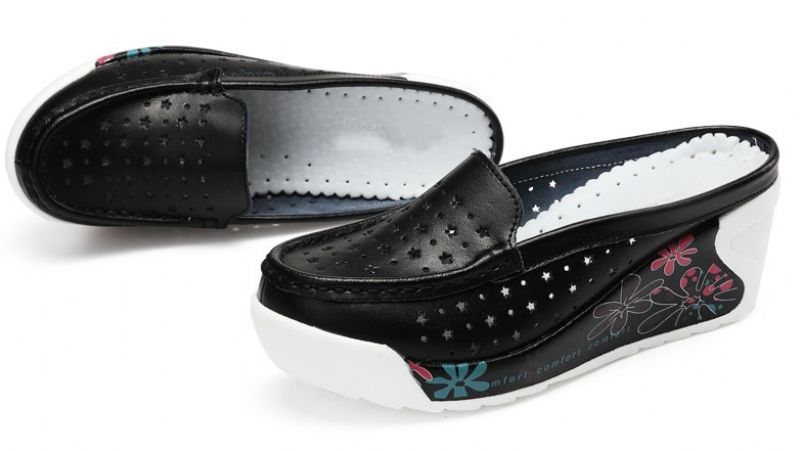 Salome Damskie Letnie Clogs Z Platformą Buty - Biały