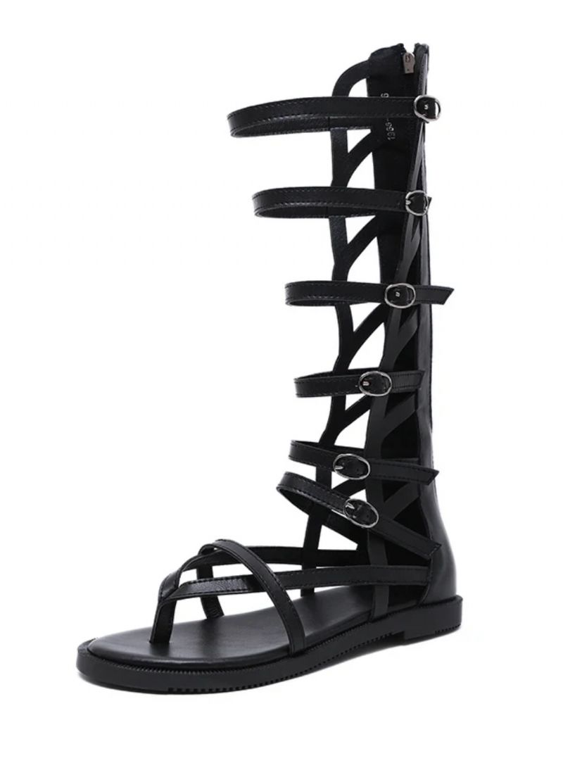Sandały Damskie Gladiatorki Z Klamrą Calixta Fashion Buckle