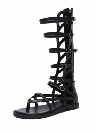 Sandały Damskie Gladiatorki Z Klamrą Calixta Fashion Buckle
