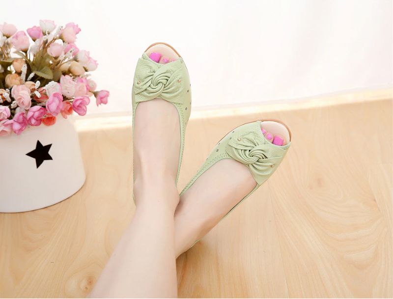 Sandały Damskie Na Koturnie Butterfly Knot Lennys - Czarny