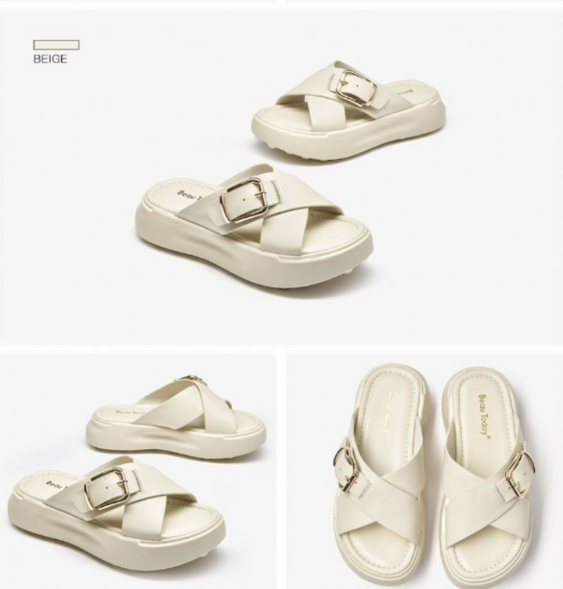 Sandały Damskie Namoi Slipper Leather - Czarny