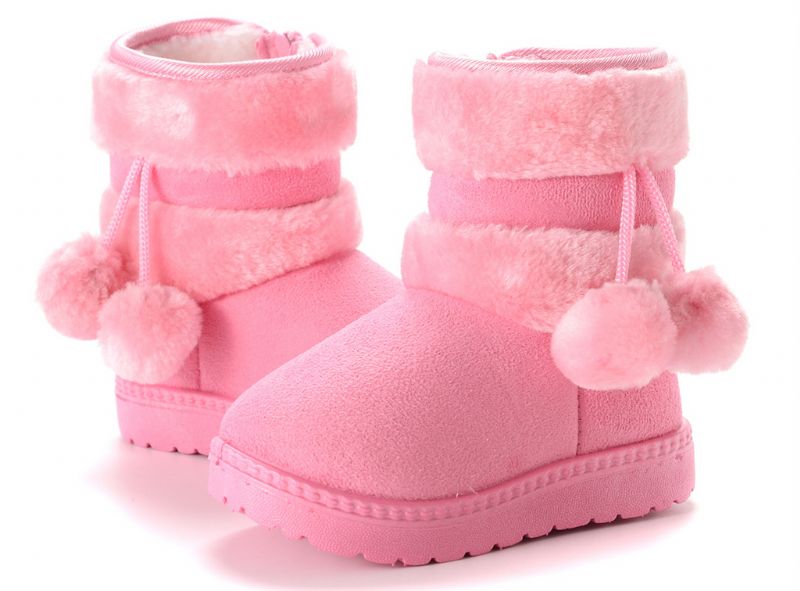Sandra Dziewczęce Buty Śniegowe - Brązowe Futro