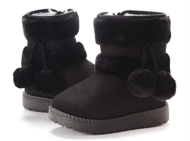 Sandra Dziewczęce Buty Śniegowe - Brązowe Futro