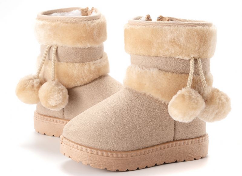 Sandra Dziewczęce Buty Śniegowe - Brązowe Futro