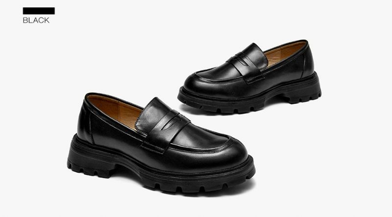Scala Damskie Buty Typu Loafer Z Okrągłym Noskiem I Płaskim Czubkiem - Czarny